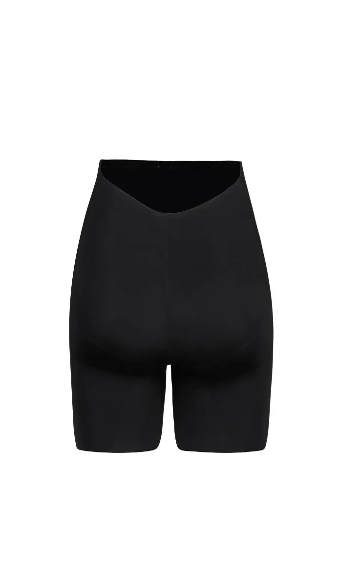LOW-BACK SCULPTING SHORTS - BLACK