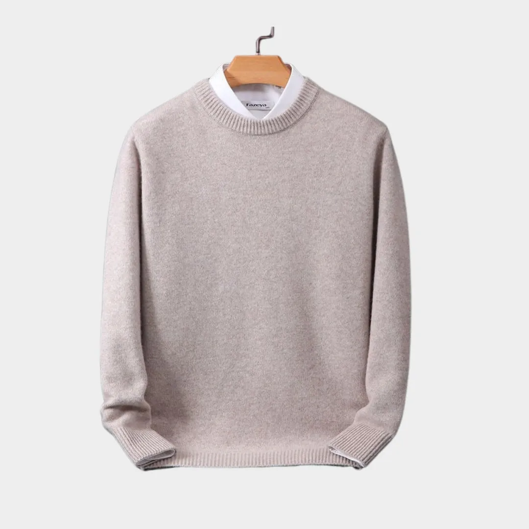Men's Cashmere Sweater  Soft Warm Oversized O-neck Knitted Pullover
