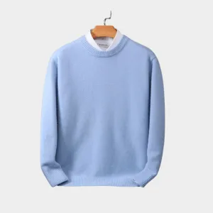 Men's Cashmere Sweater  Soft Warm Oversized O-neck Knitted Pullover