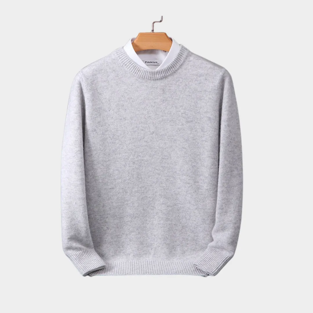 Men's Cashmere Sweater  Soft Warm Oversized O-neck Knitted Pullover