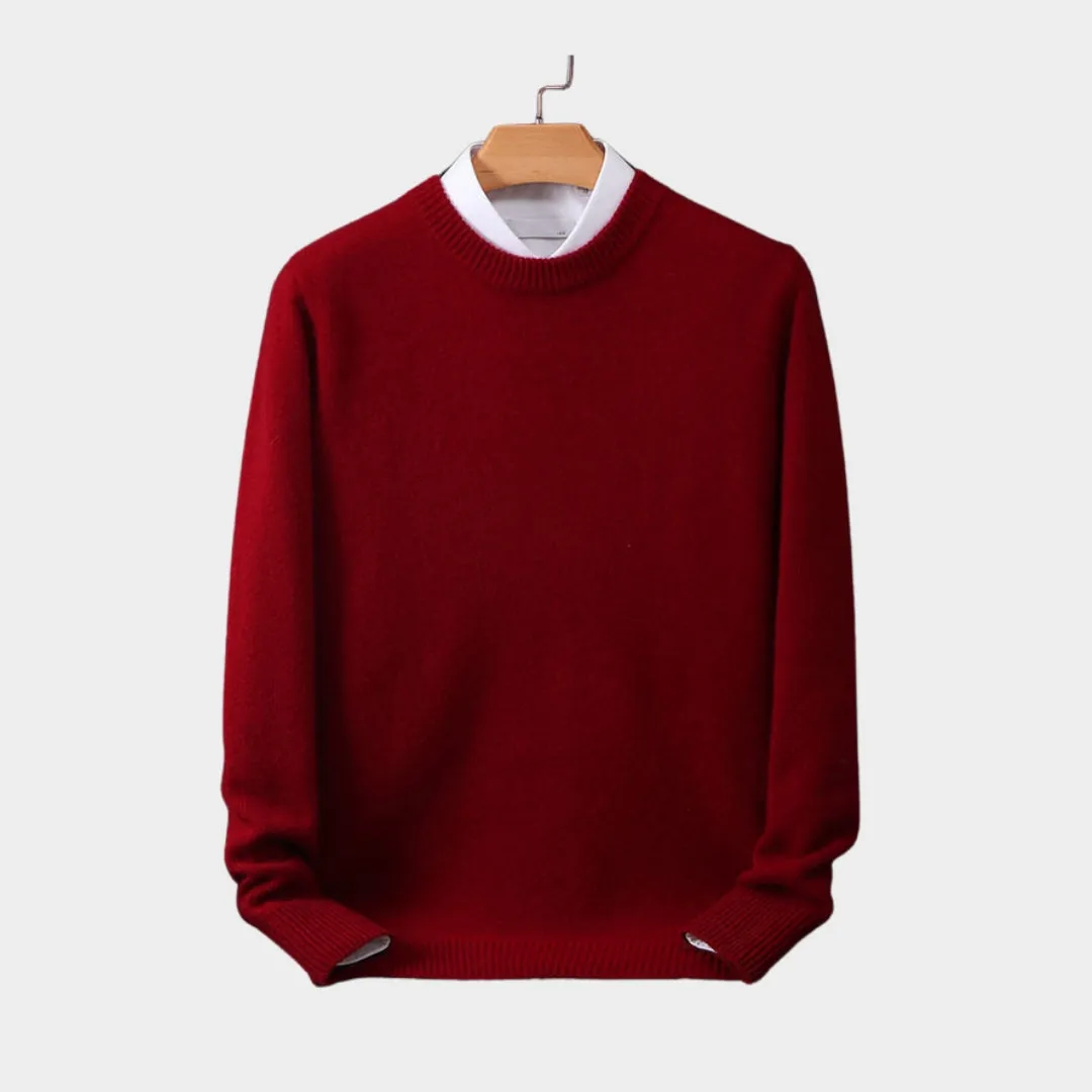 Men's Cashmere Sweater  Soft Warm Oversized O-neck Knitted Pullover