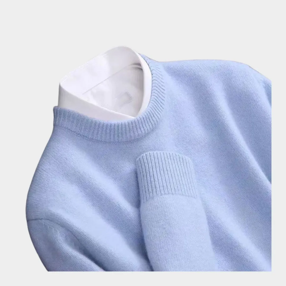 Men's Cashmere Sweater  Soft Warm Oversized O-neck Knitted Pullover