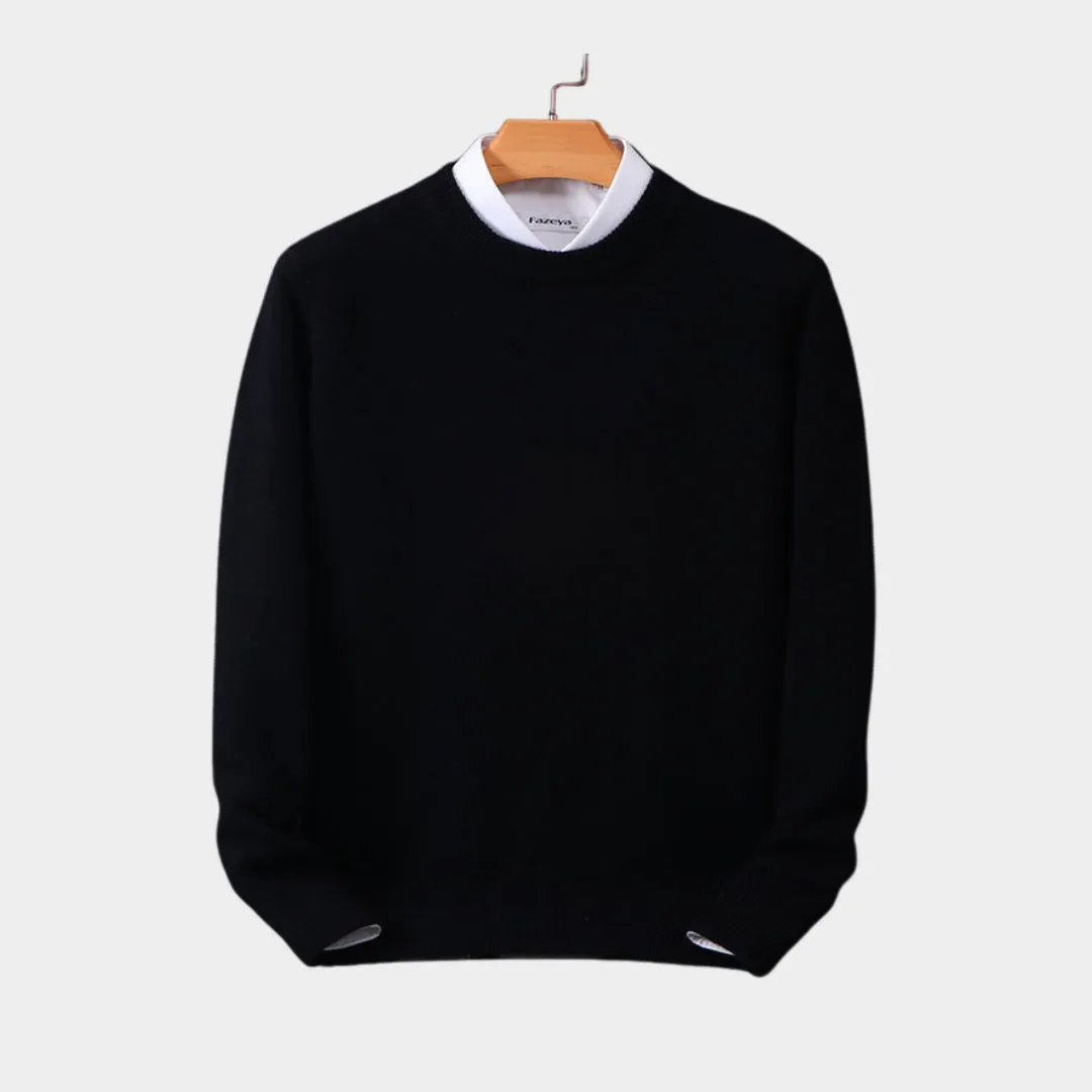 Men's Cashmere Sweater  Soft Warm Oversized O-neck Knitted Pullover