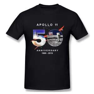 Men's Casual T-shirt Astronaut Moon Landing 50th Comfortable Round Neck Short Sleeves Tees