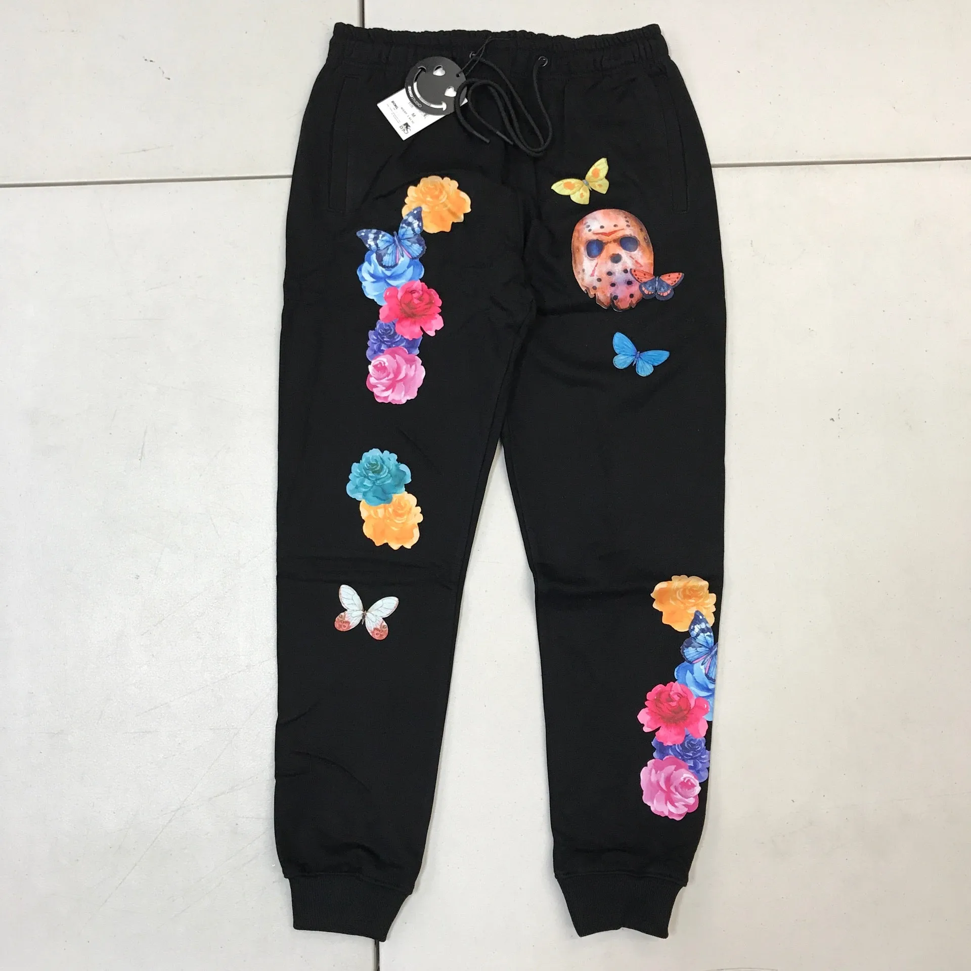 Men's Roku Studio Floral Mask Joggers Black