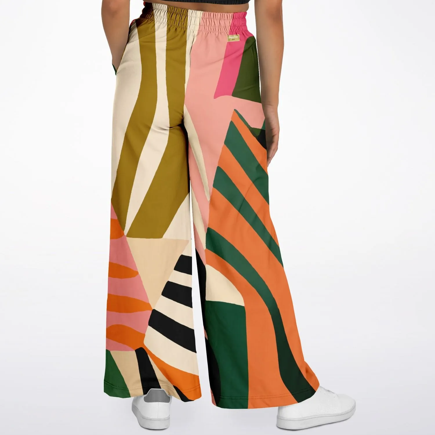 Miami Shores Tropical Zebra Eco-Poly Wide Leg Pants