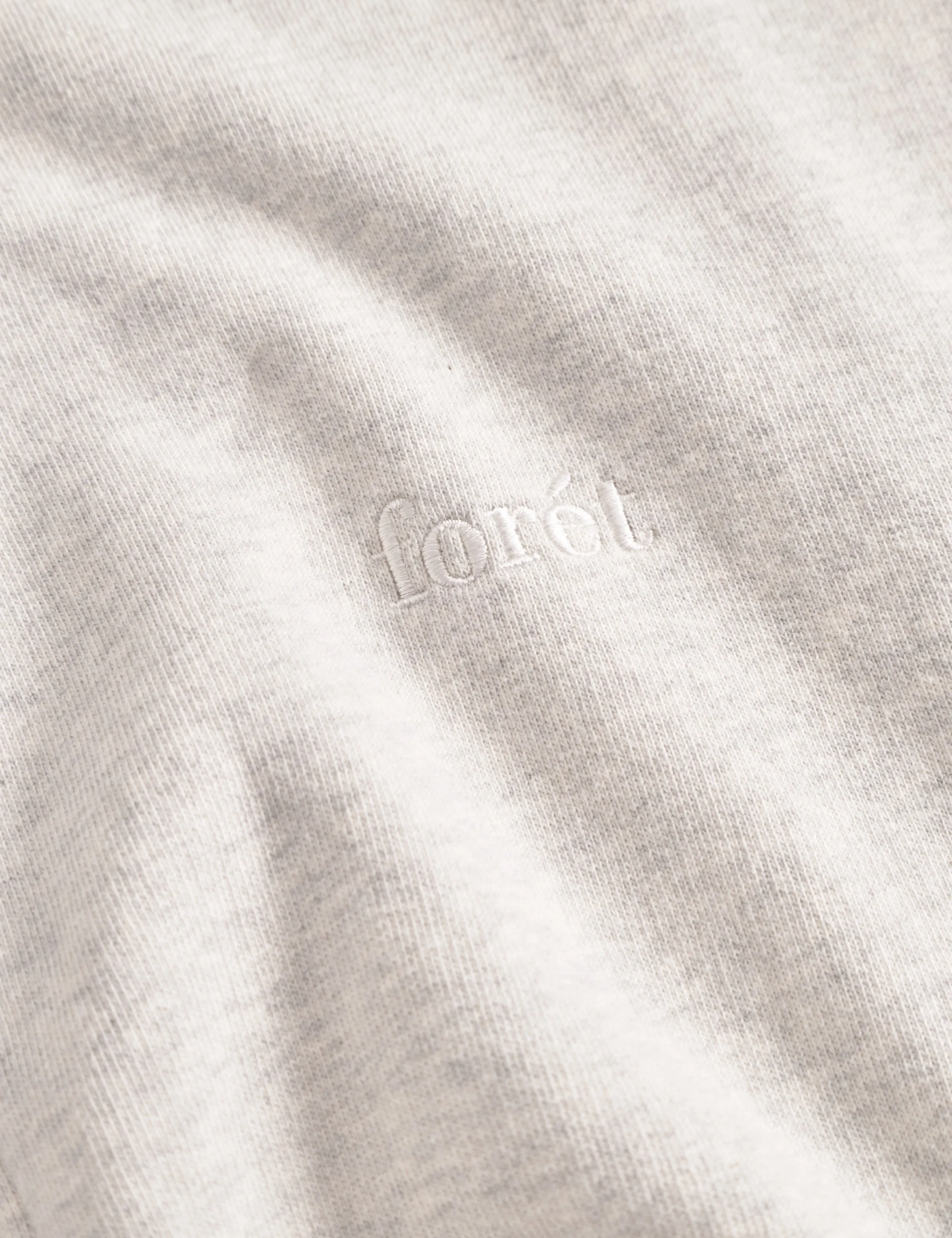 NOON ZIP HOODIE - SNOW MELANGE