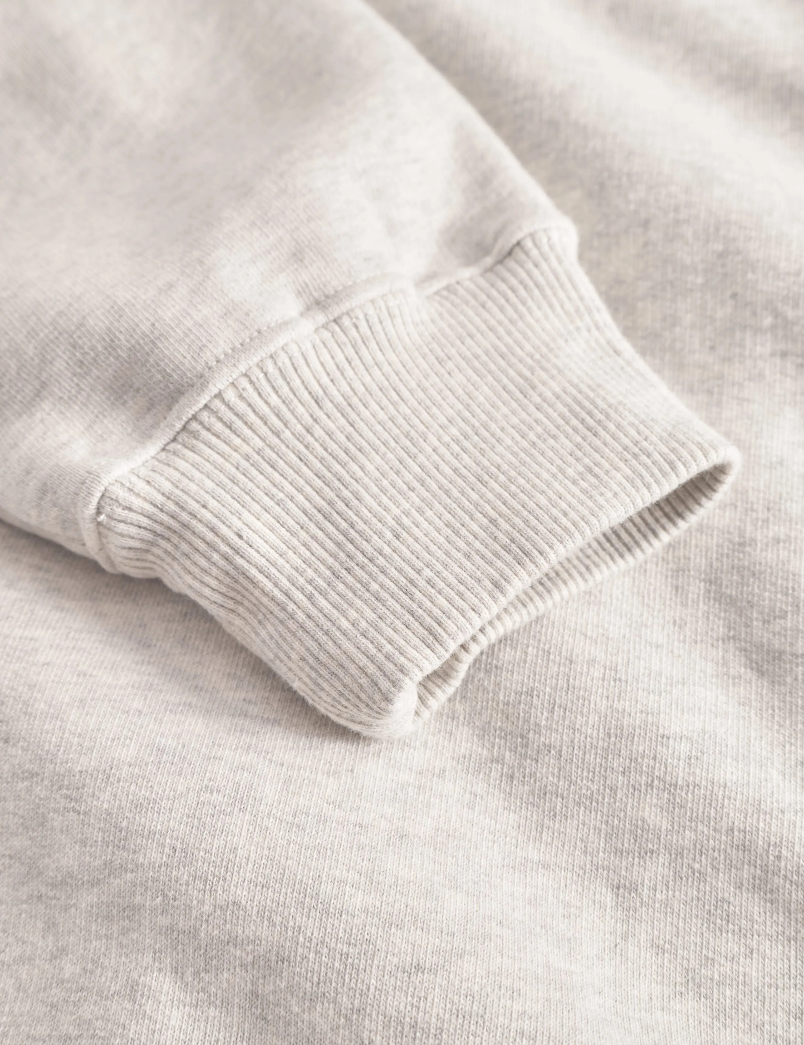 NOON ZIP HOODIE - SNOW MELANGE
