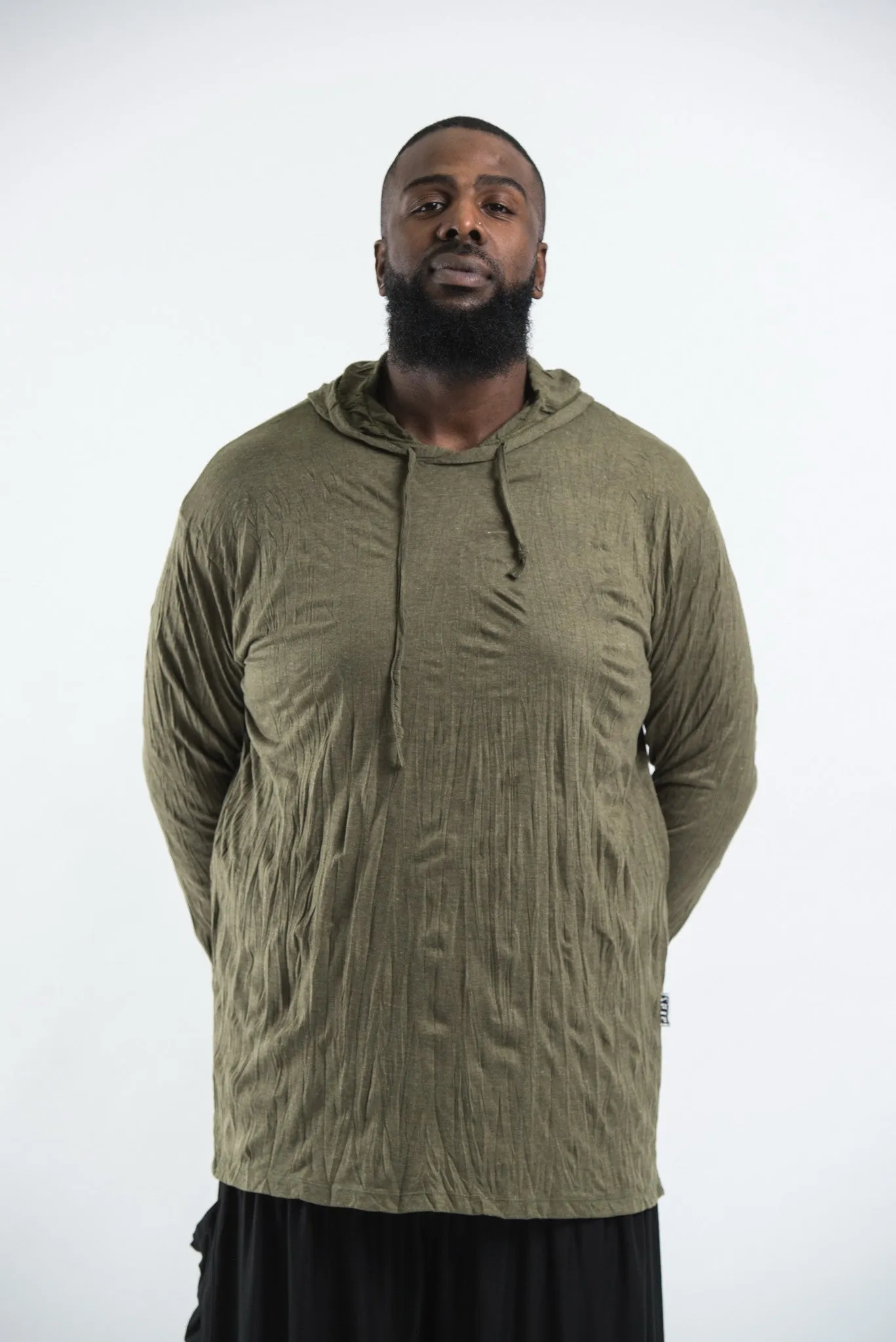 Plus Size Sure Design Unisex Blank Hoodie Green
