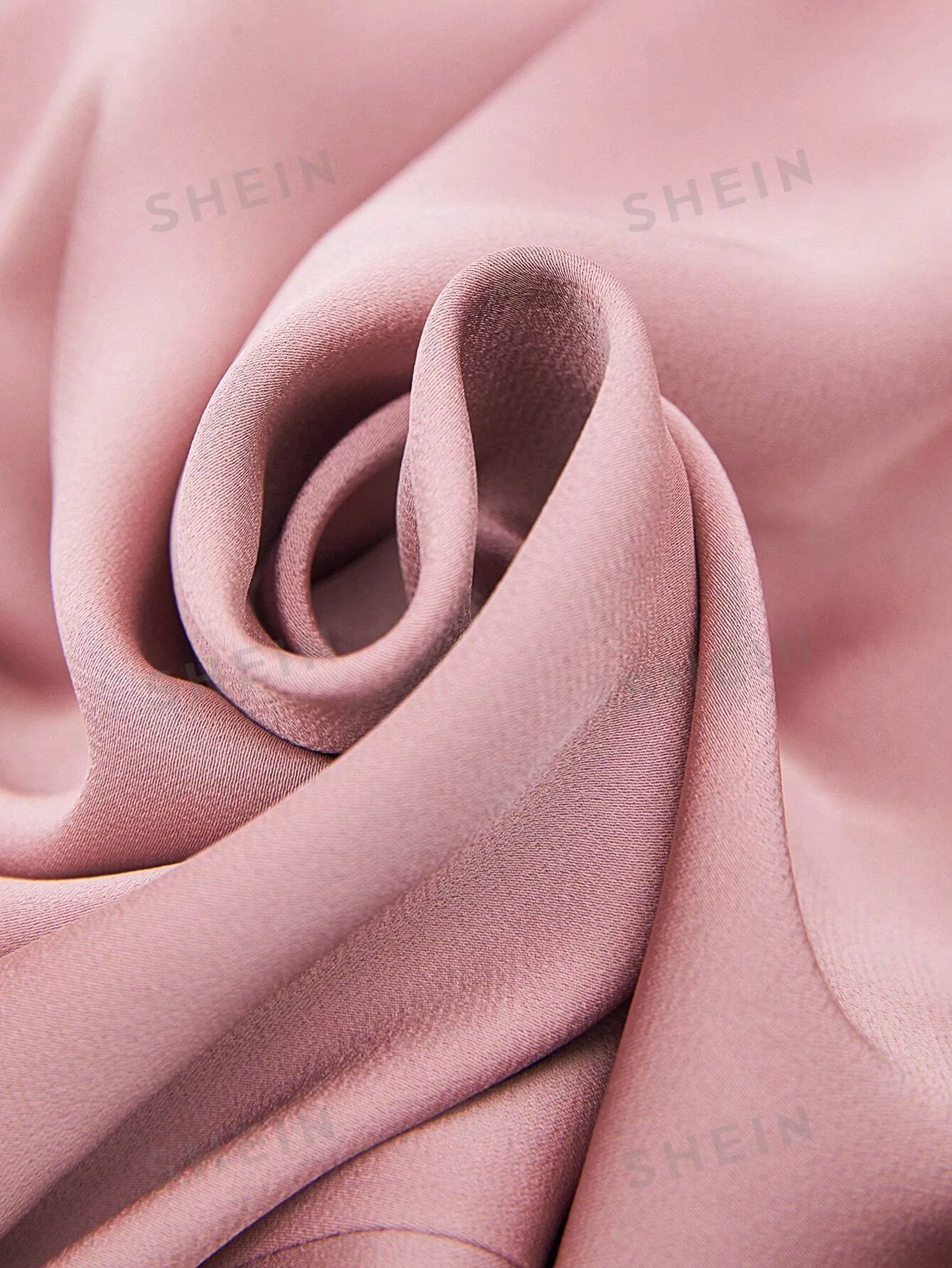 SHEIN BIZwear Keyhole Back Fold Pleated Front Solid Top