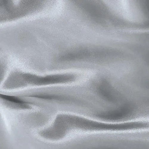 Silver Stretch Charmeuse Satin Fabric, 58-59" Wide-96% Polyester, 4% Spandex by The Yard.