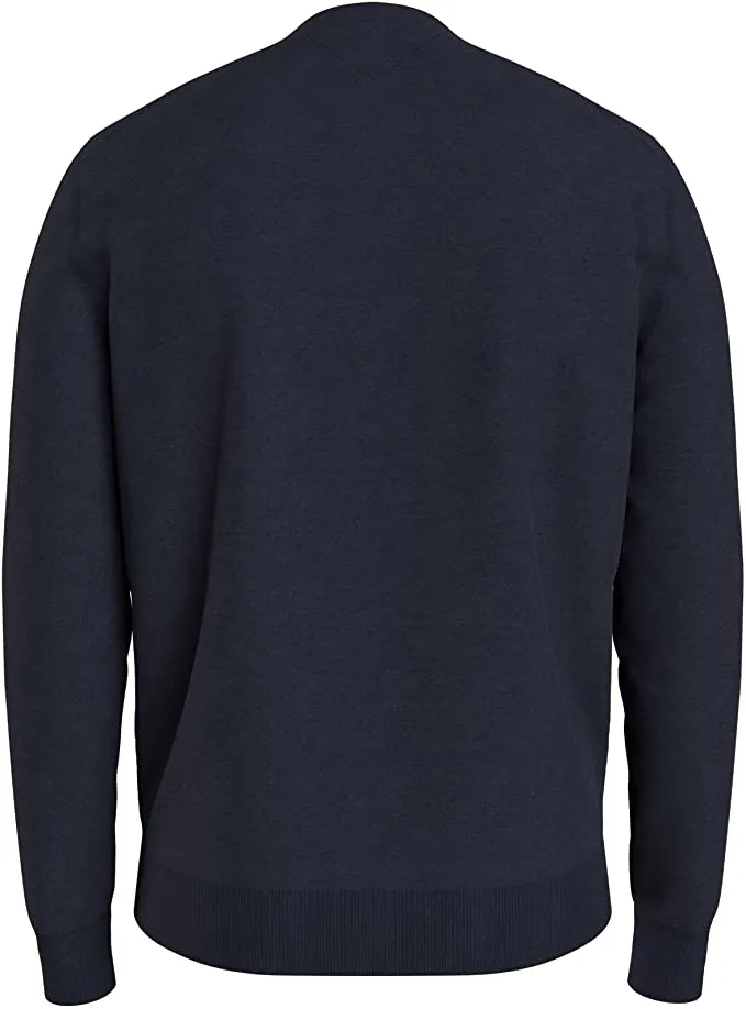 Tommy Hilfiger Men's Solid Crewneck Sweater  Color Sky Captain Size S