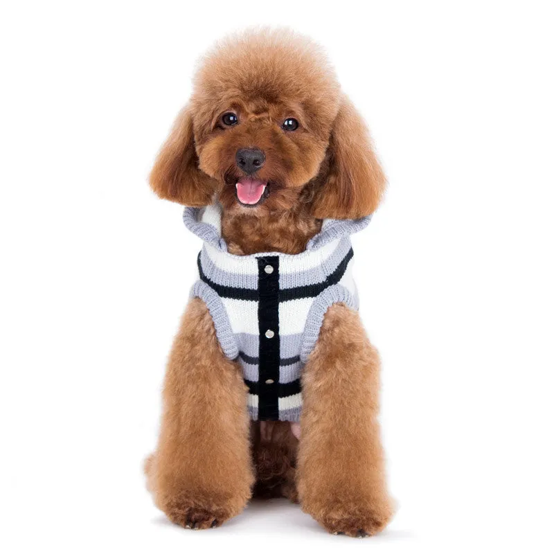 UNEVEN BLACK STRIPE DOG SWEATER