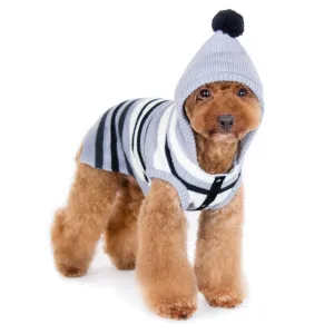 UNEVEN BLACK STRIPE DOG SWEATER
