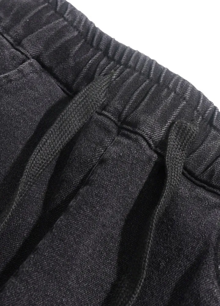 【UUCSCC】Clear wash processed sharp silhouette denim pants  US0087