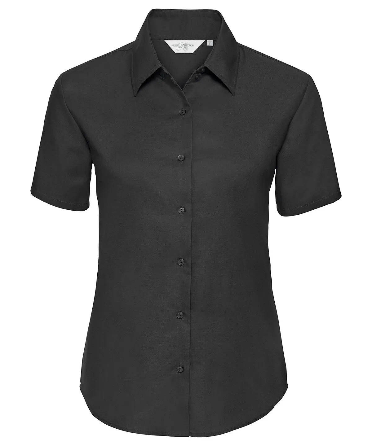 Womens short sleeve Oxford shirt | Black