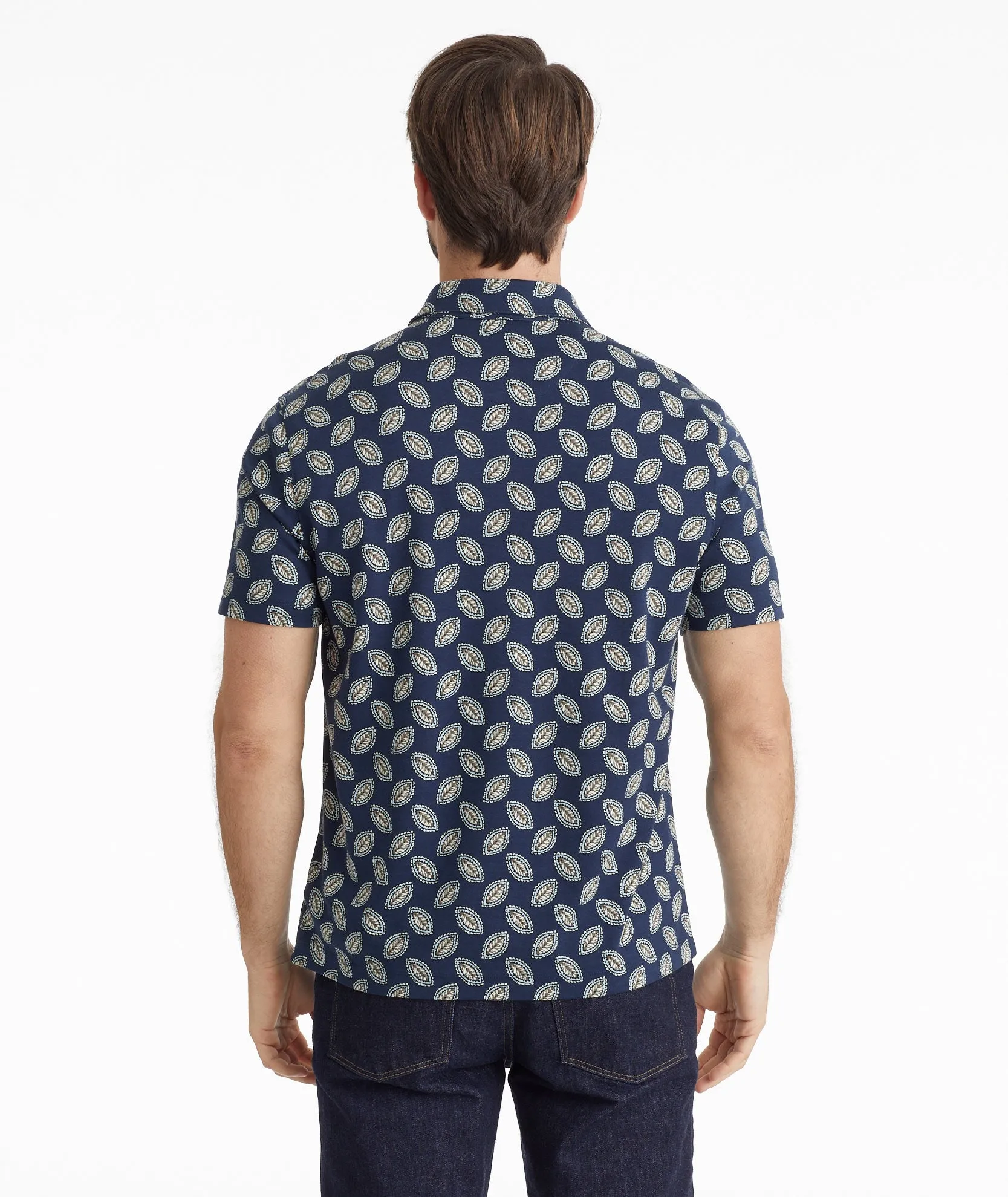 Wrinkle-Free Printed Polo - FINAL SALE