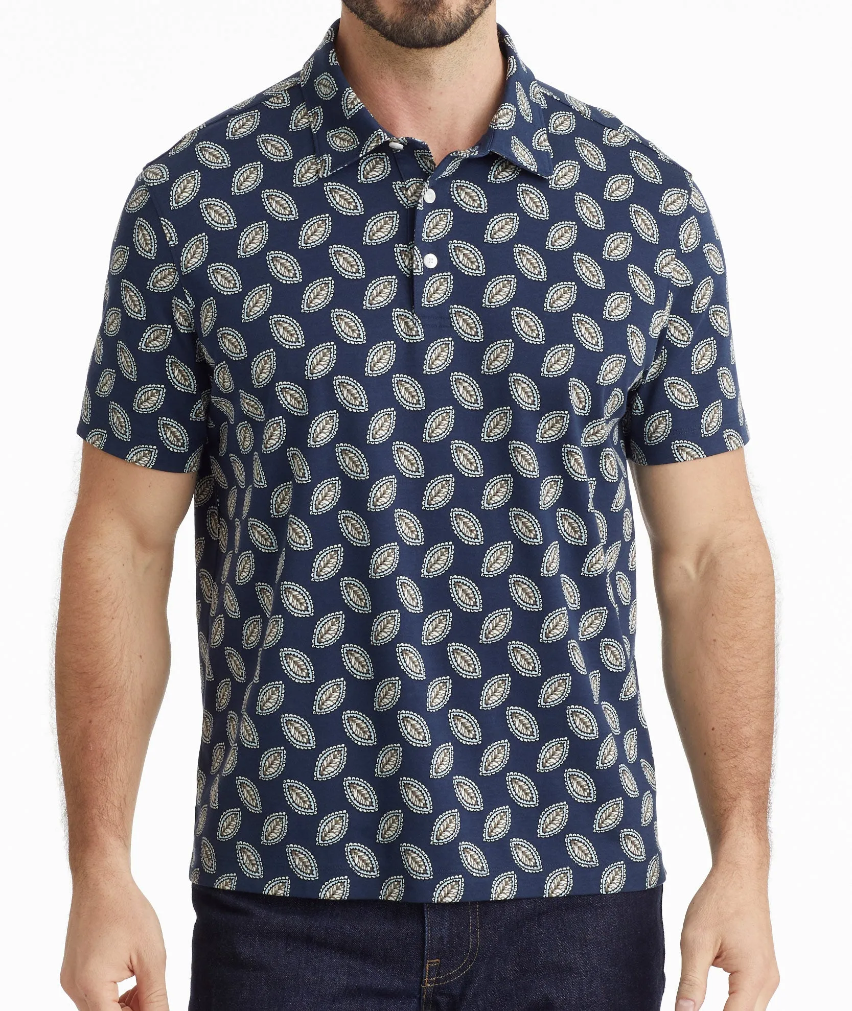 Wrinkle-Free Printed Polo - FINAL SALE